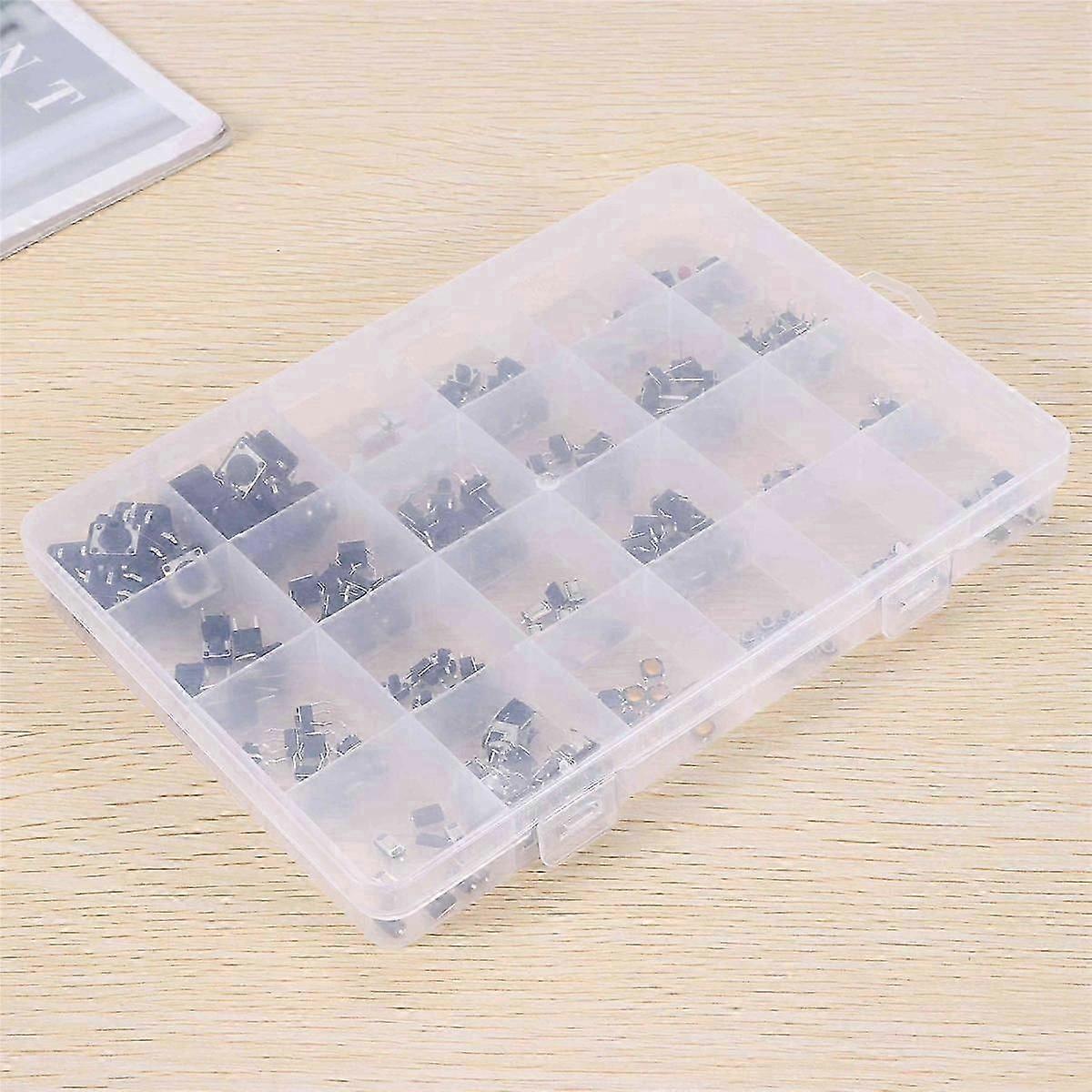 250pcs -switch Assorted Push Button Tact Switches Reset 25types Mini Leaf Switch Smd Dip 2x4 3x6 6x