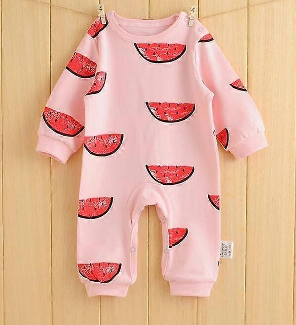 Bebis Pojke Flicka Långärmad Huvud Tecknad Jumpsuit