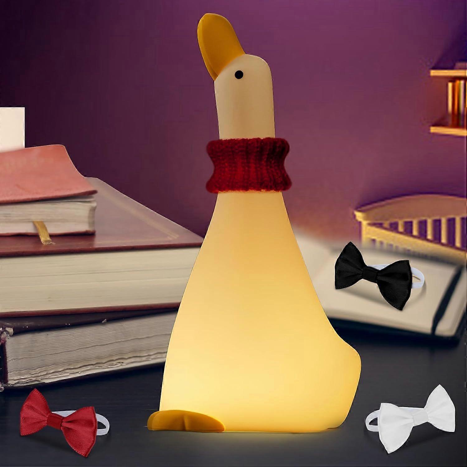 SBSG Cute Duck Silicone Night Light - Colorful, Dimmable, Rechargeable, Nursery Lamp for Breastfeeding, Room Dcor