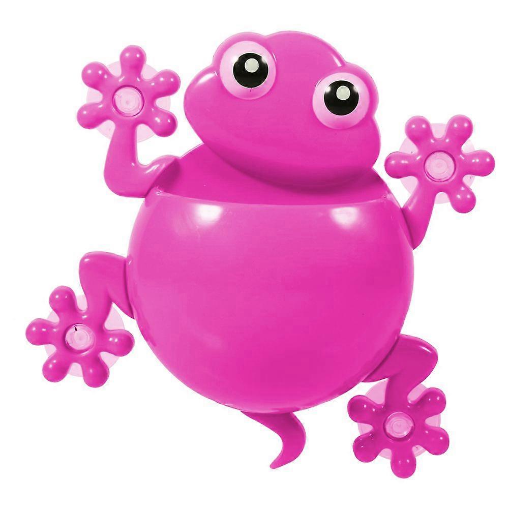 Lovely Toothbrush Holder Wall Mount Suction Cup Toothpaste Bathroom Storage Rack Rose Red