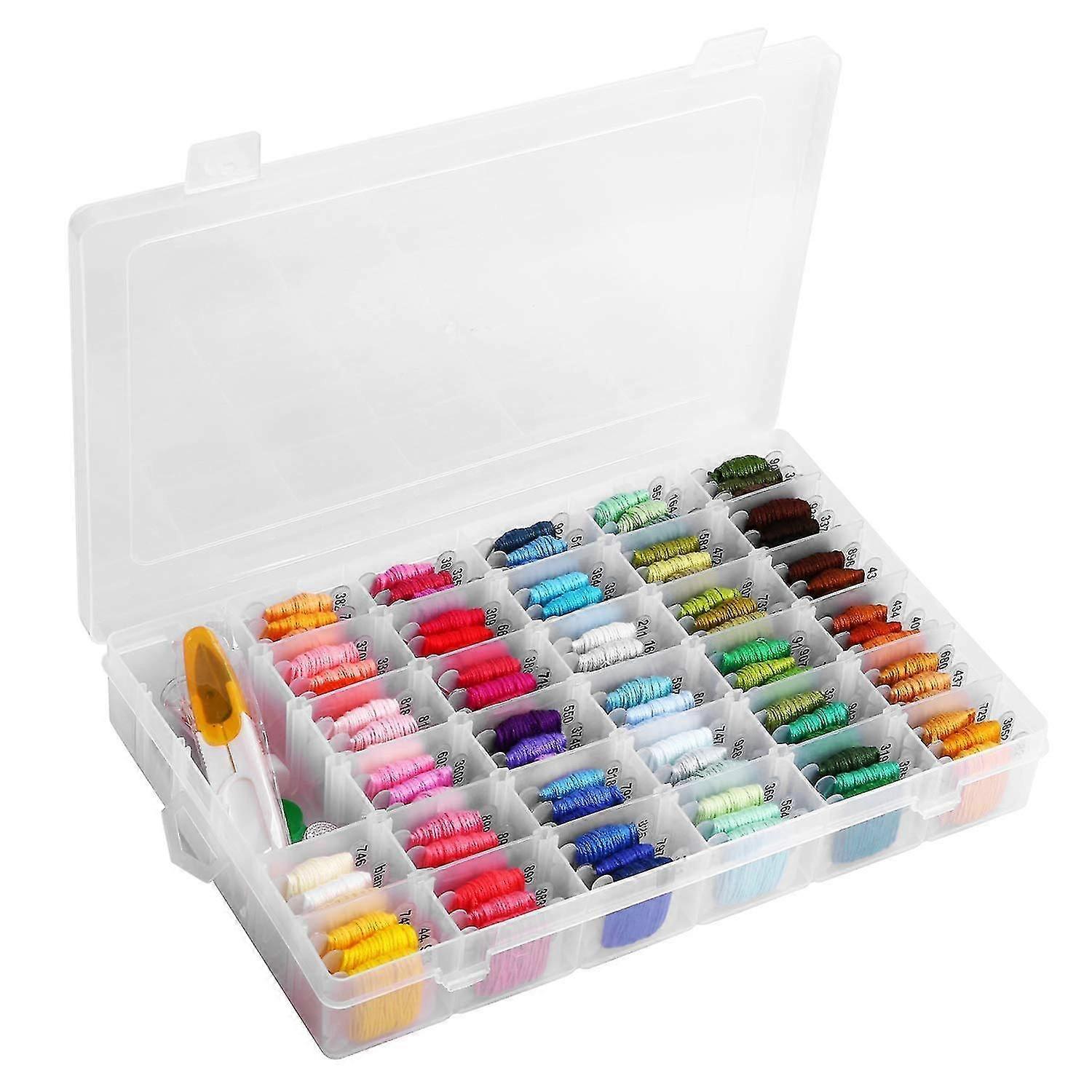 Embroidery Floss96 Colors Friendship Brlets String Includes Metallic Threadembroidery Threads With Organizer Storage Box - Cross Stitch Kits And Cr,95