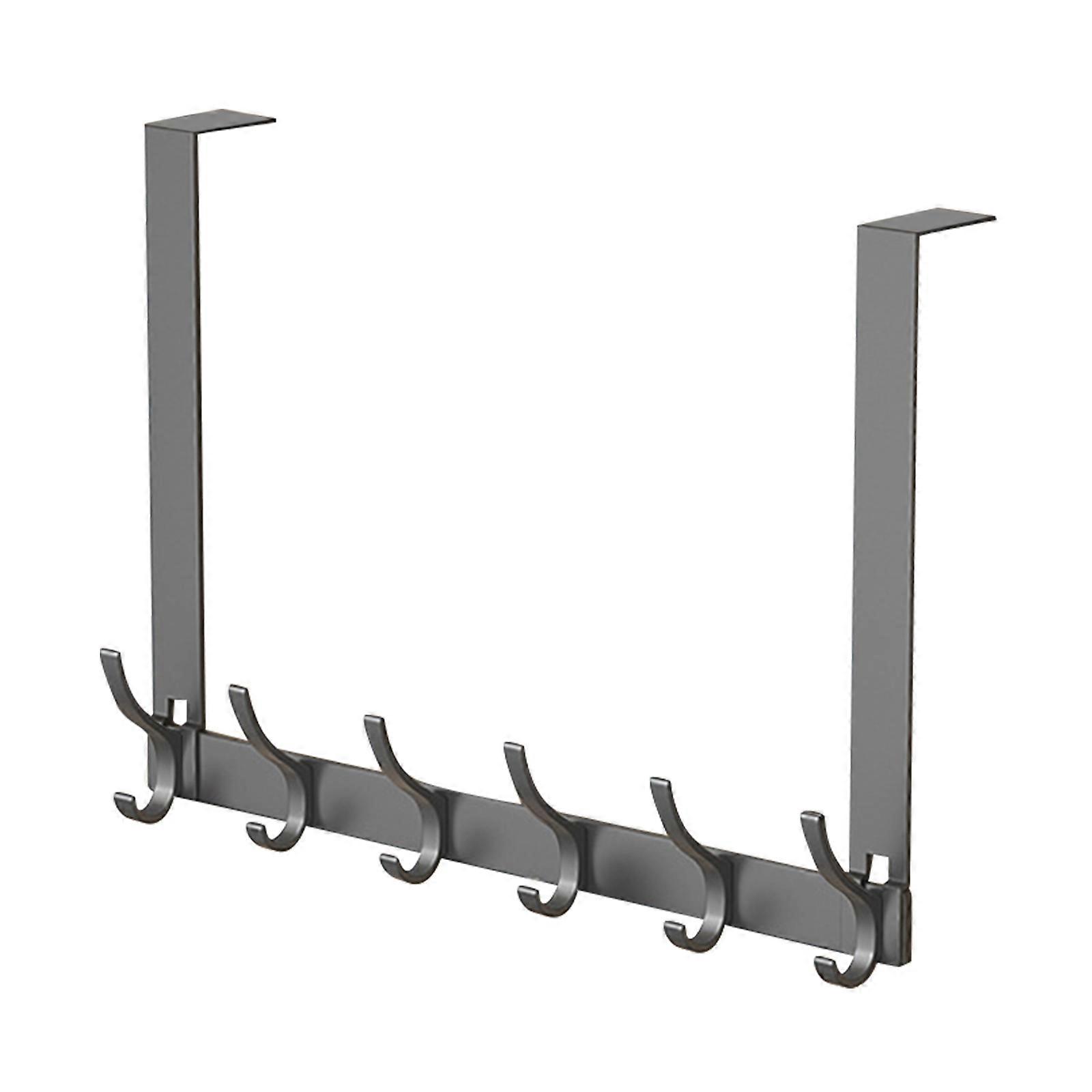 Door Hook for Clothes, 6 Hooks, No Assembly, 20kg Capacity