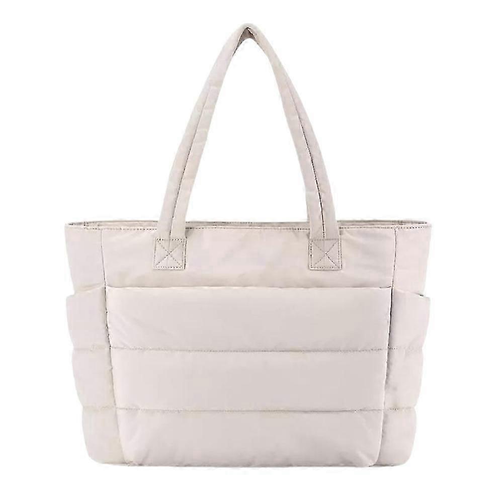 軽量パフィートートバッグ、コンパートメントショルダーバッグ付き女性用トートバッグ-良い
