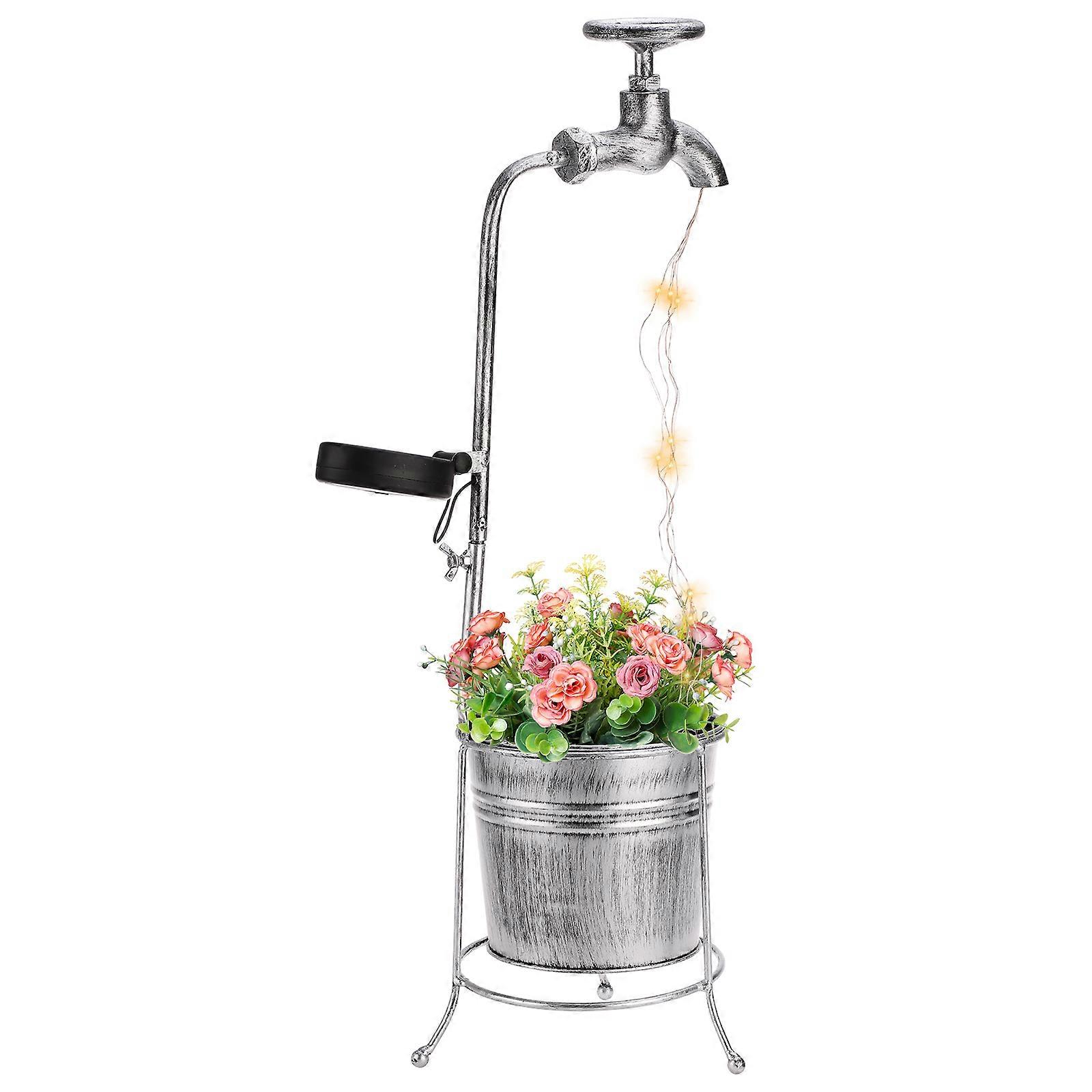 Robinet Style Solaire LED Jardin Pelouse Lumière