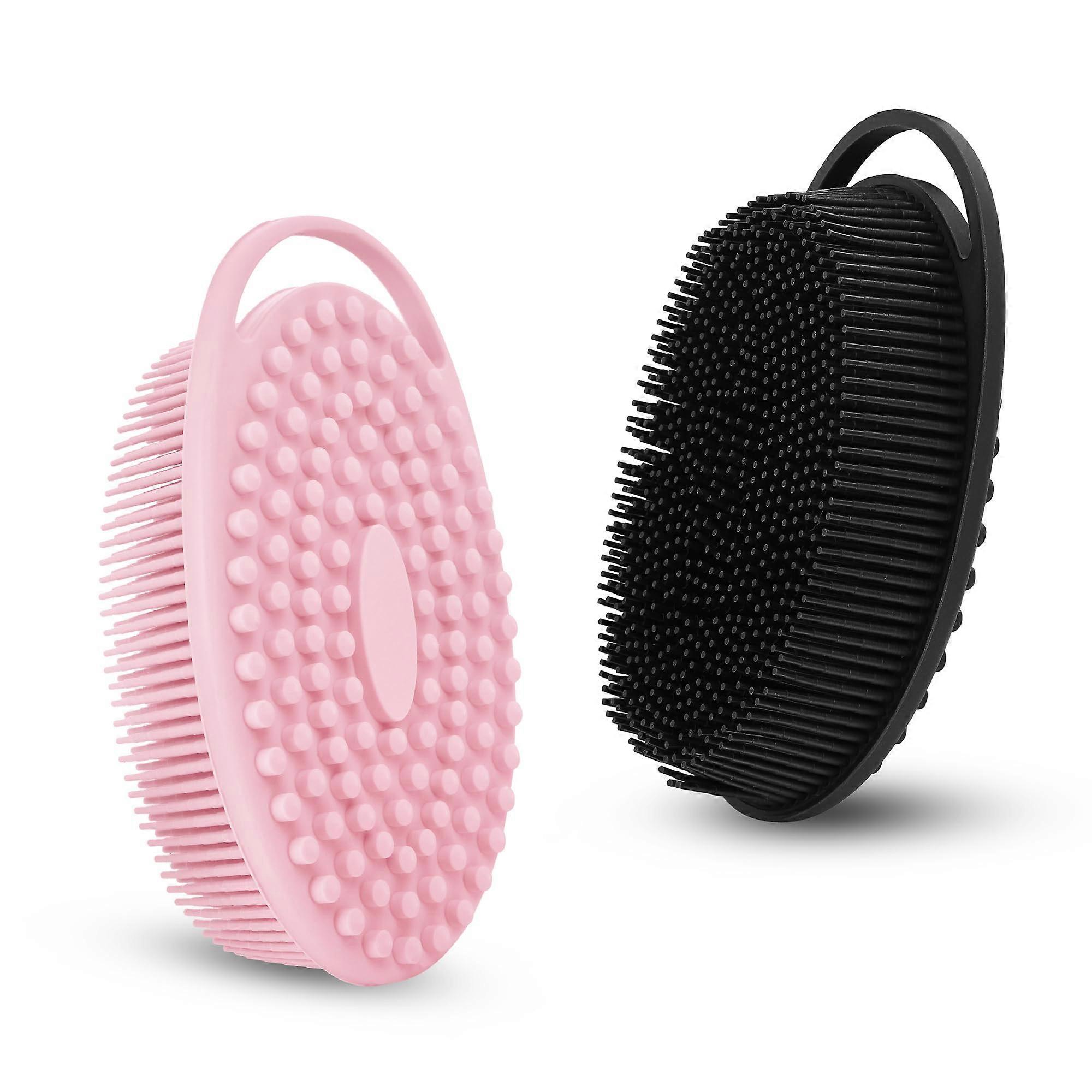 Two-Piece Silicone Body Exfoliating Brush Set for Soft Skin, Gentle Cleansing, and Shower Use, Durable and Easy to Clean