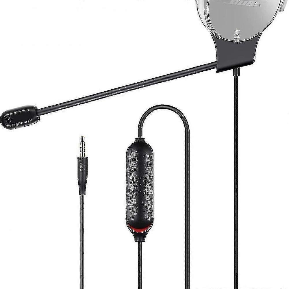 Mikrofonersatz für Bose Qc35 Quietcomfort 35 Bluetooth Noise Cancelling Kopfhörer, abnehmbares Mikrofonkabel mit Stummschaltung