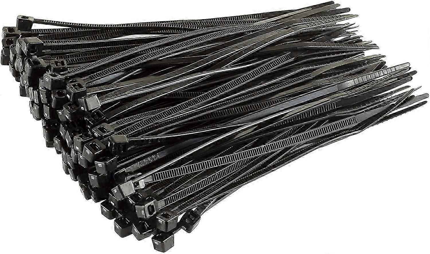 100 Pack Cable Ties, Black, 150mm x 3.6mm, Premium Quality Plastic Cable Ties