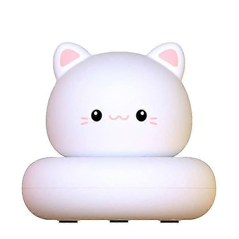 Dimming Night Light for Kids USB Rechargeable Lamp Switch & Tap Control Cute Cartoon Bedside Nursery Light Gift for Girl