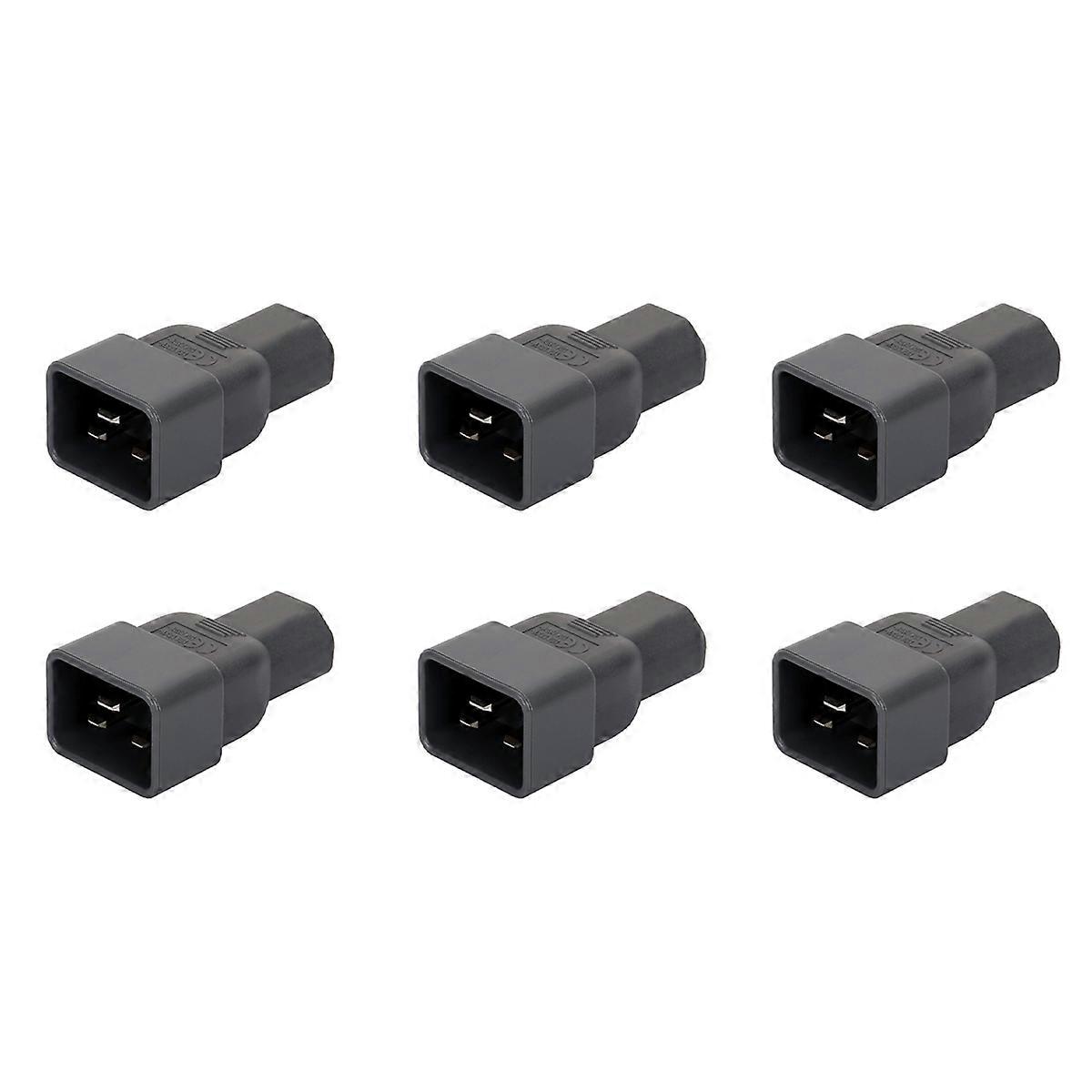 6X Beige Color IEC 320 C13 to C20 AC Adapter, IEC 15A to 10A,16A to 10A AC Converter,C20 16A to C13