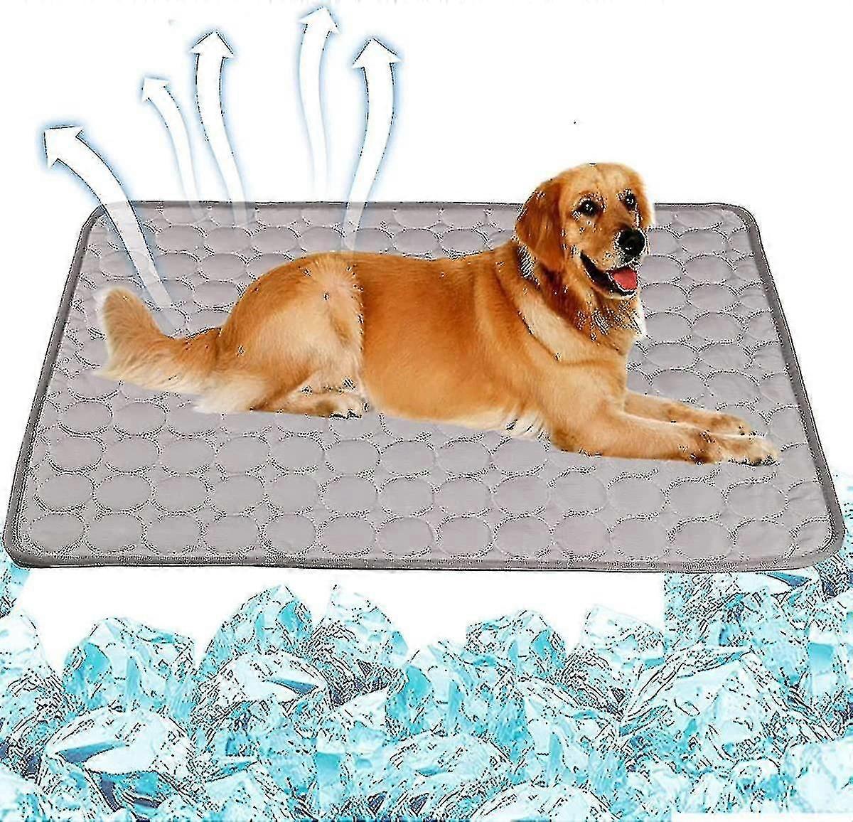 Dog Cooling Mat Sleeping Pad Washable Ice Silk Blanket For Kennel Sofa Bed