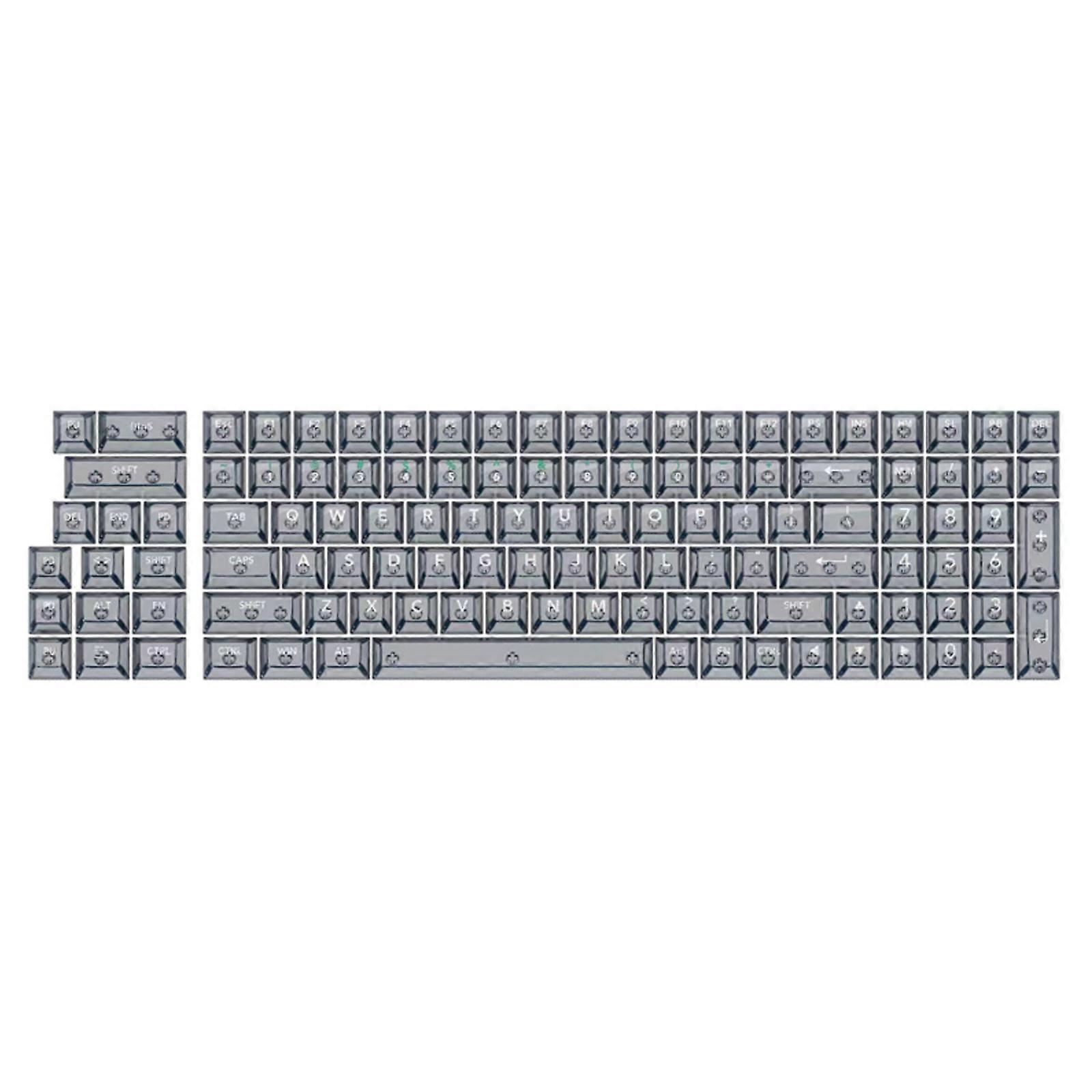 Quality PC Keycaps 115 Keys for Mechanical Keyboards Classical Clear Keycaps Fully Transparent Keycaps for Gamings
