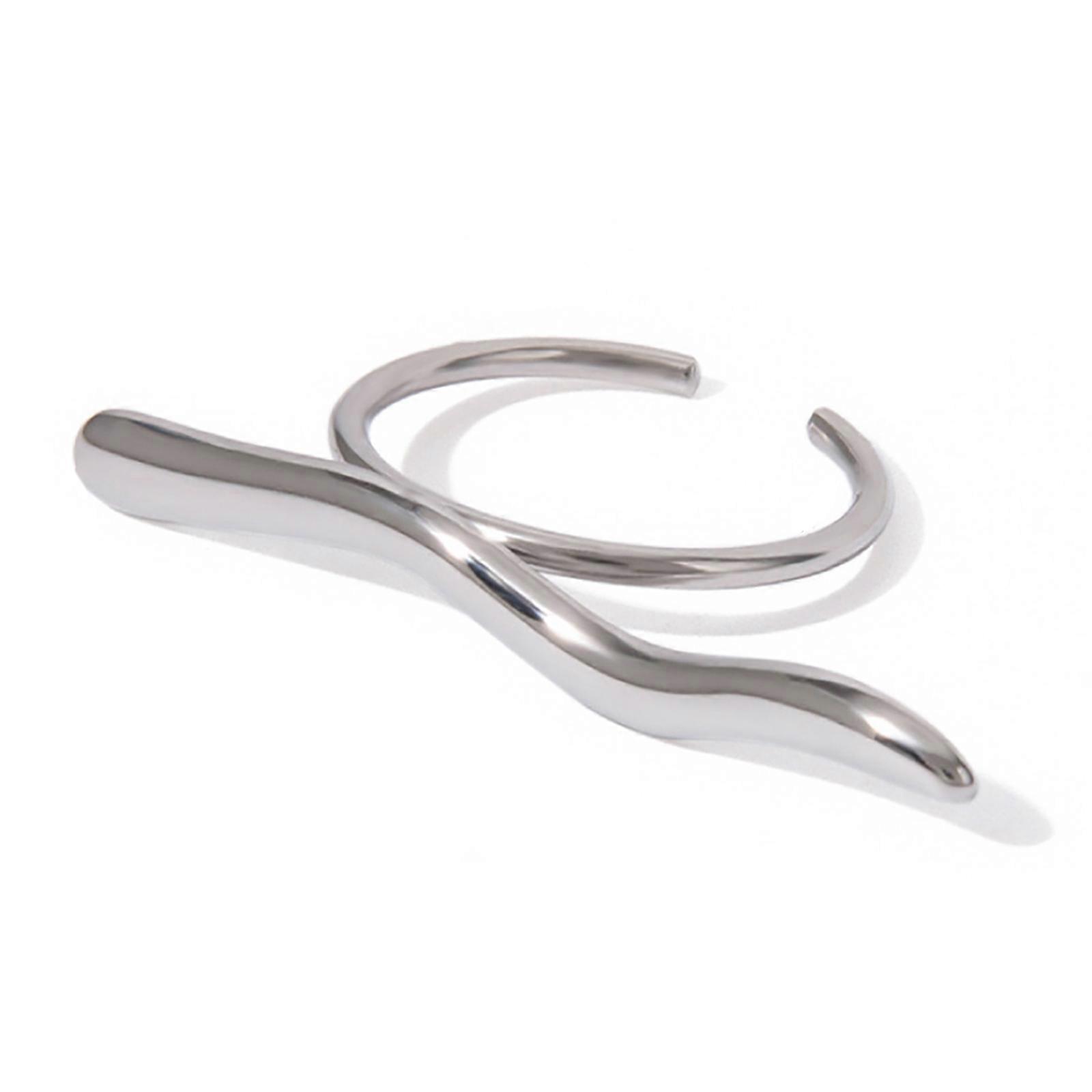 Elegant Waved Designs Adjustable Rings Unique Waved Pattern Open Rings Charm for Women in Long Lasting Gold/Silver Color