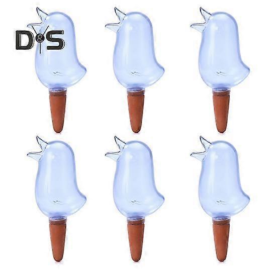 6 Pcs Self-Watering Plant Spikes Bird Shape Automatic Waterer Easy to Use Self Watering Planter Insert for Potted Plants Hanging Plants Balcony Garden