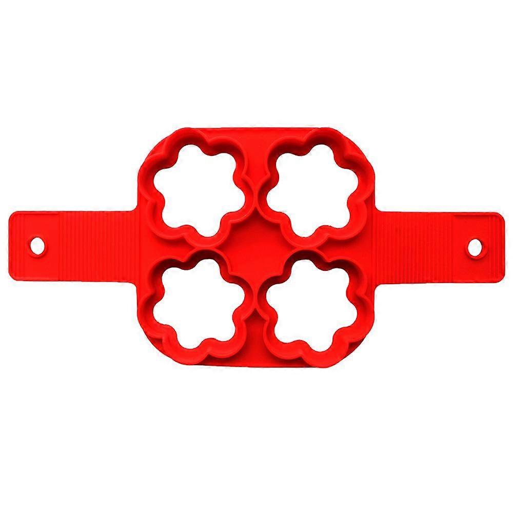 1PC 4 Holes Frying Eggs Silicone Mold Non Stick Pancake Maker Flower Heart Shaped Cooking Egg Ring Molds