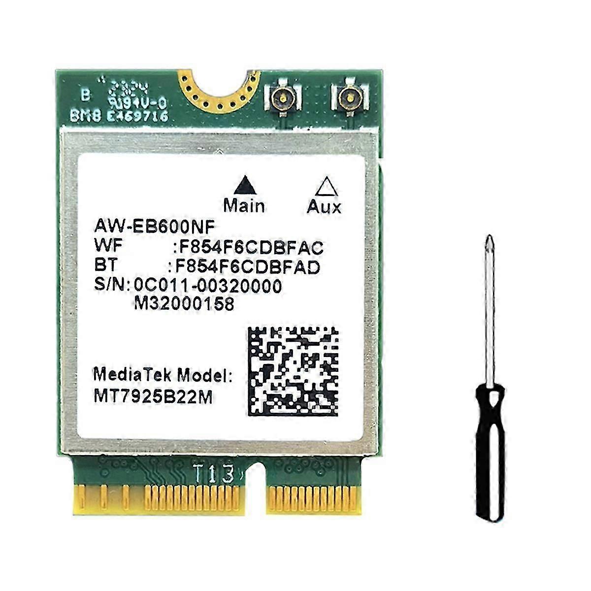 MT7925 WIFI 7 بطاقة 5400 ميجابت في الثانية M.2 ثلاثي النطاق 2.4G / 5G / 6G محول بطاقة WiFi بلوتوث 5.3 ل Win10 / Win11 Linux js
