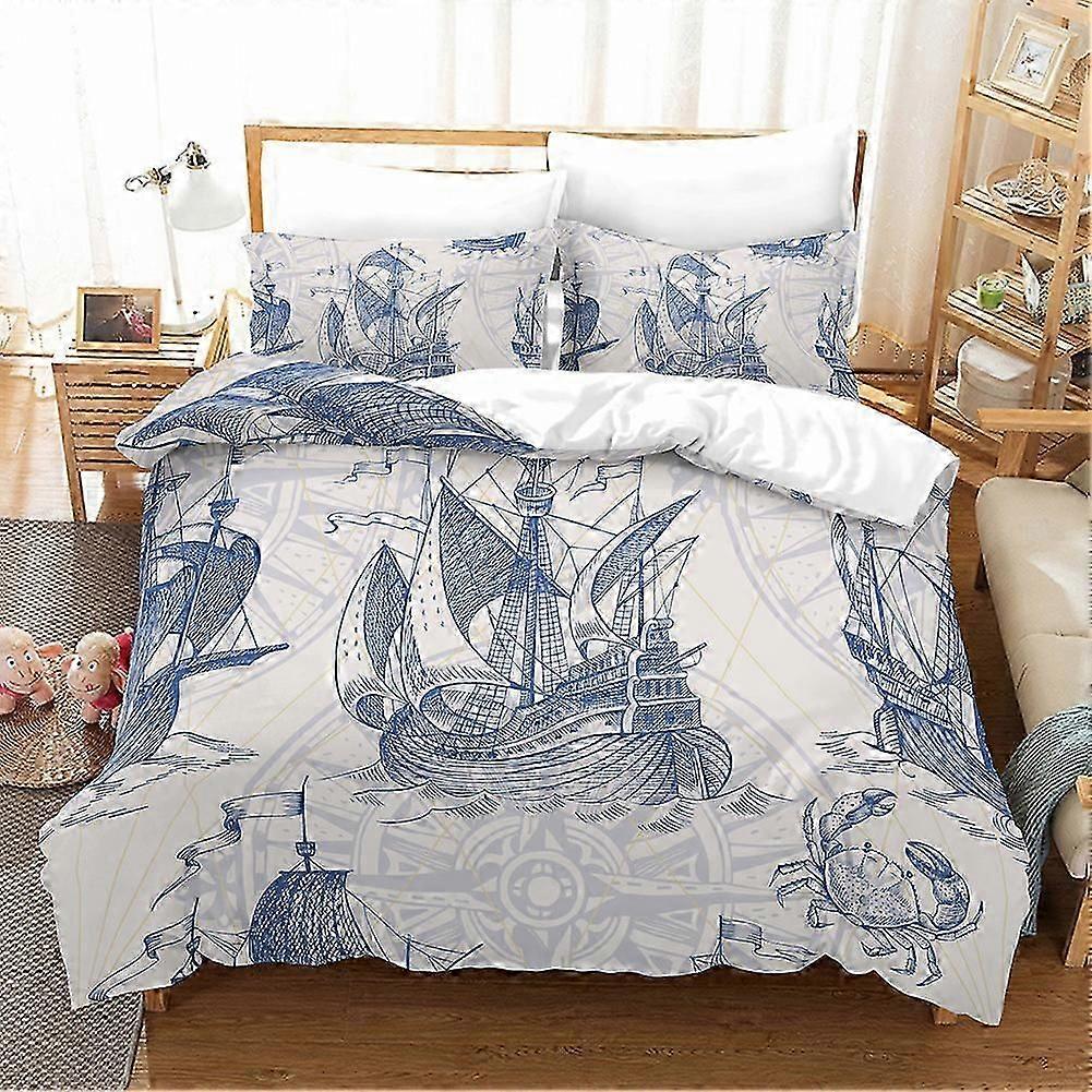 2/3pcs Watercolor Turtles Pattern Duvet Cover Set, (1 Duvet Cover + 2 Pillowcase, Without Core), Soft Comfortable Bedding Set