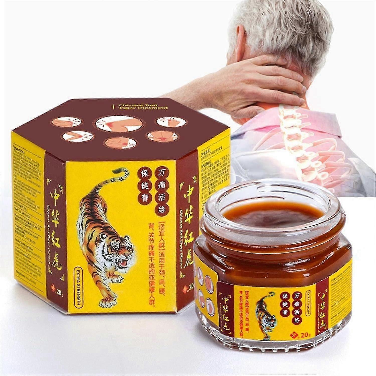 Red Tiger Ointment, Tiger Balm, Against Pain, Joint Bone Therapy, Relief of Joint Pain for Waist, Arm, Hindquarters, Legs and Feet