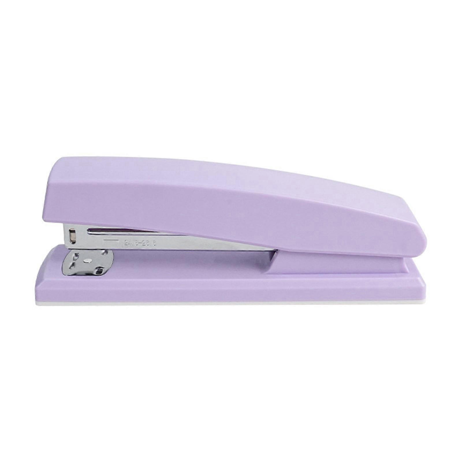 Desk Stapler Labor-Saving Stapler 20 Sheets Capacity Office Stapler Paper Binding Tool Fit on #12 Staple (Not Included)  Purple