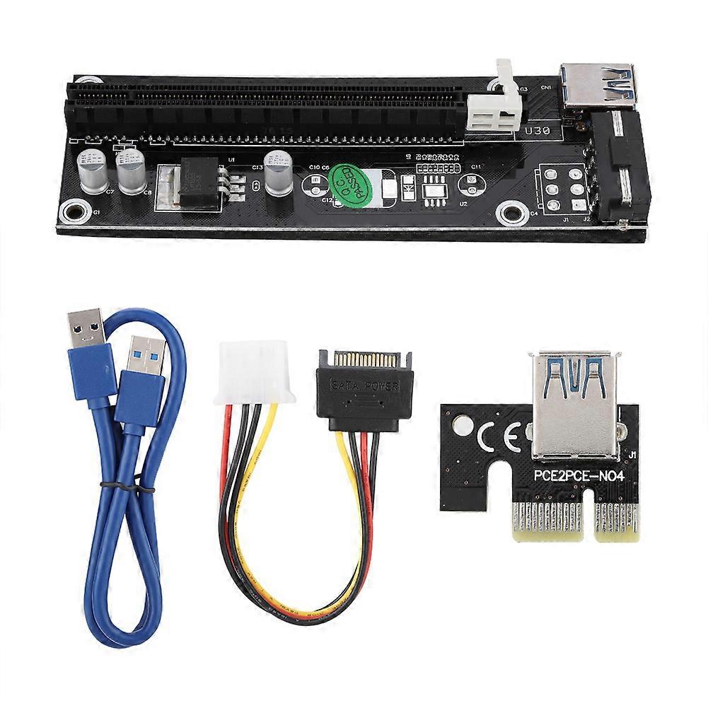 PCIE 1X to PCI-E 16X Graphics Card Extender Riser Card Adapter USB3.0 Cable 50CM