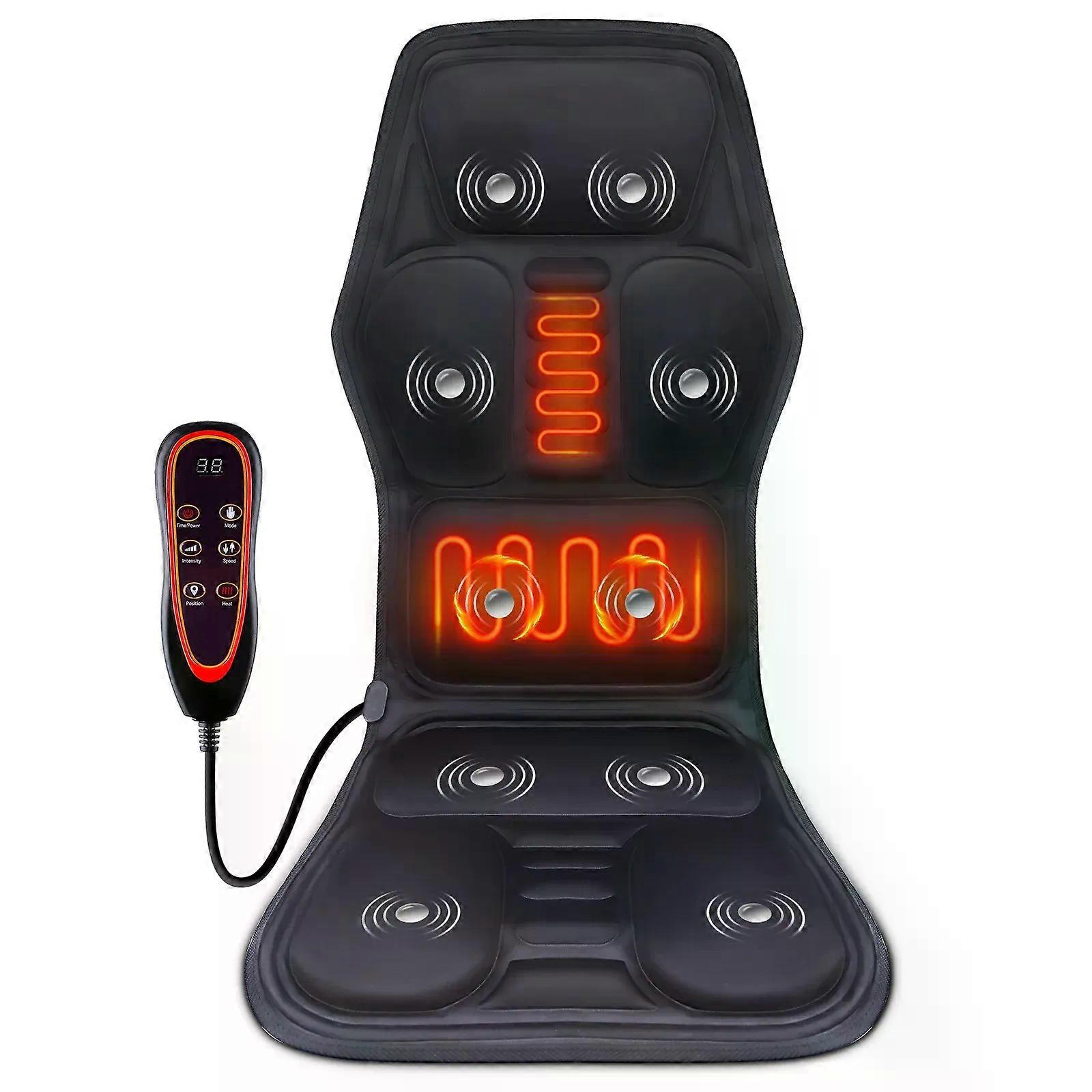 電動バックマッサージャー赤外線全身マッサージチェアクッション暖房バイブレーターカーホームオフィスランバーネックマットレスチェアマット