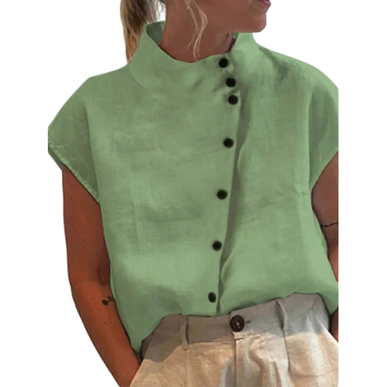 Women Button-Down Blouse Tops Female Summer Shirt Blouse Ladies
