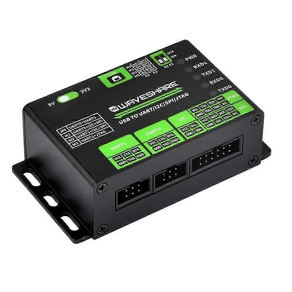 USB to UART/I2C/SPI/JTAG Converter, Support USB to 2CH UART, USB to 1CH UART1CH, Compatible f