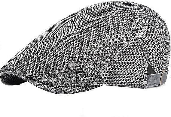 Men Breathable Mesh Summer Hat sboy Beret Flat Cap