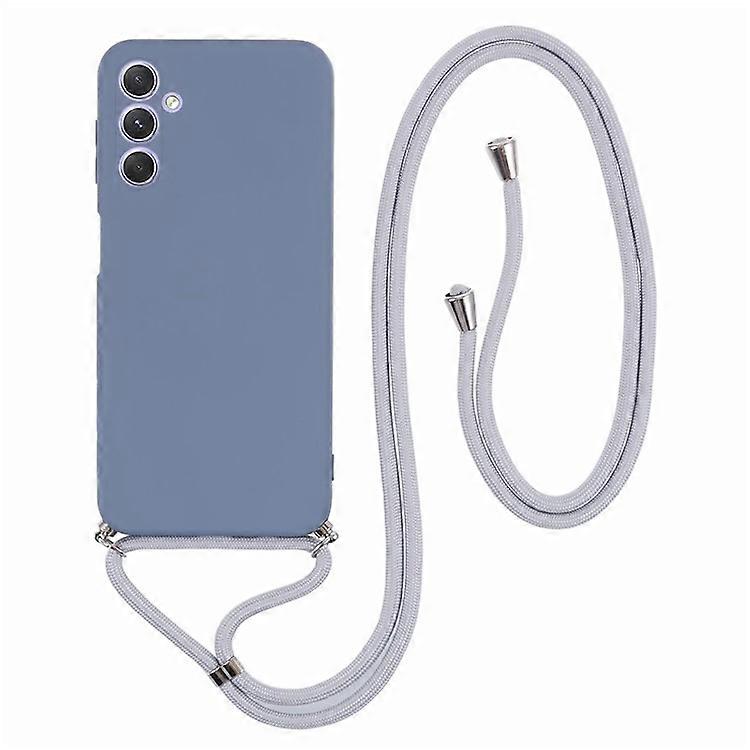 Kompatibel För Samsung Galaxy A54 5G TPU-fodral Fiberfoder Gummerat Skydd Med Lång Snodd