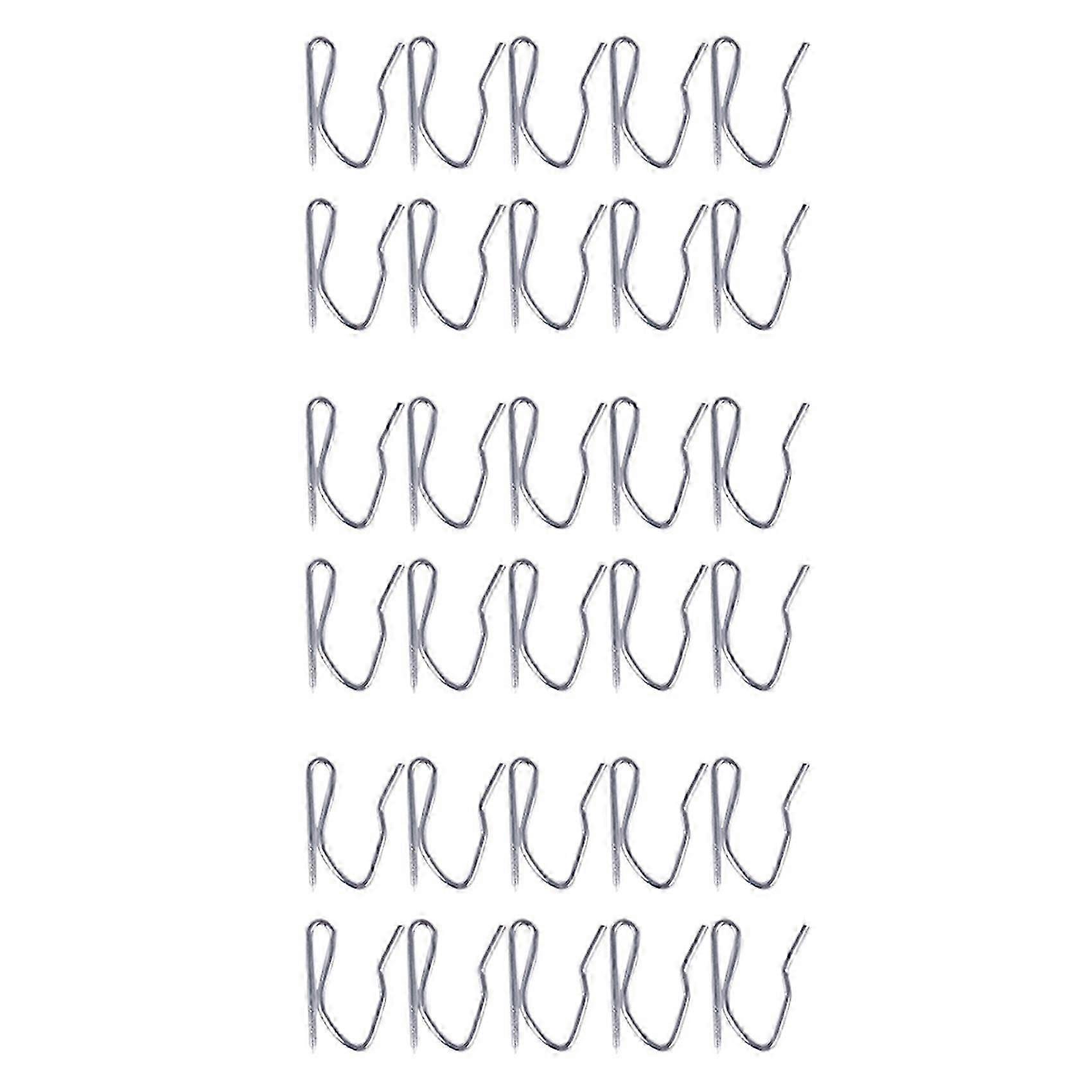 30Pcs Silvery Curtain Drapery Pin Hooks