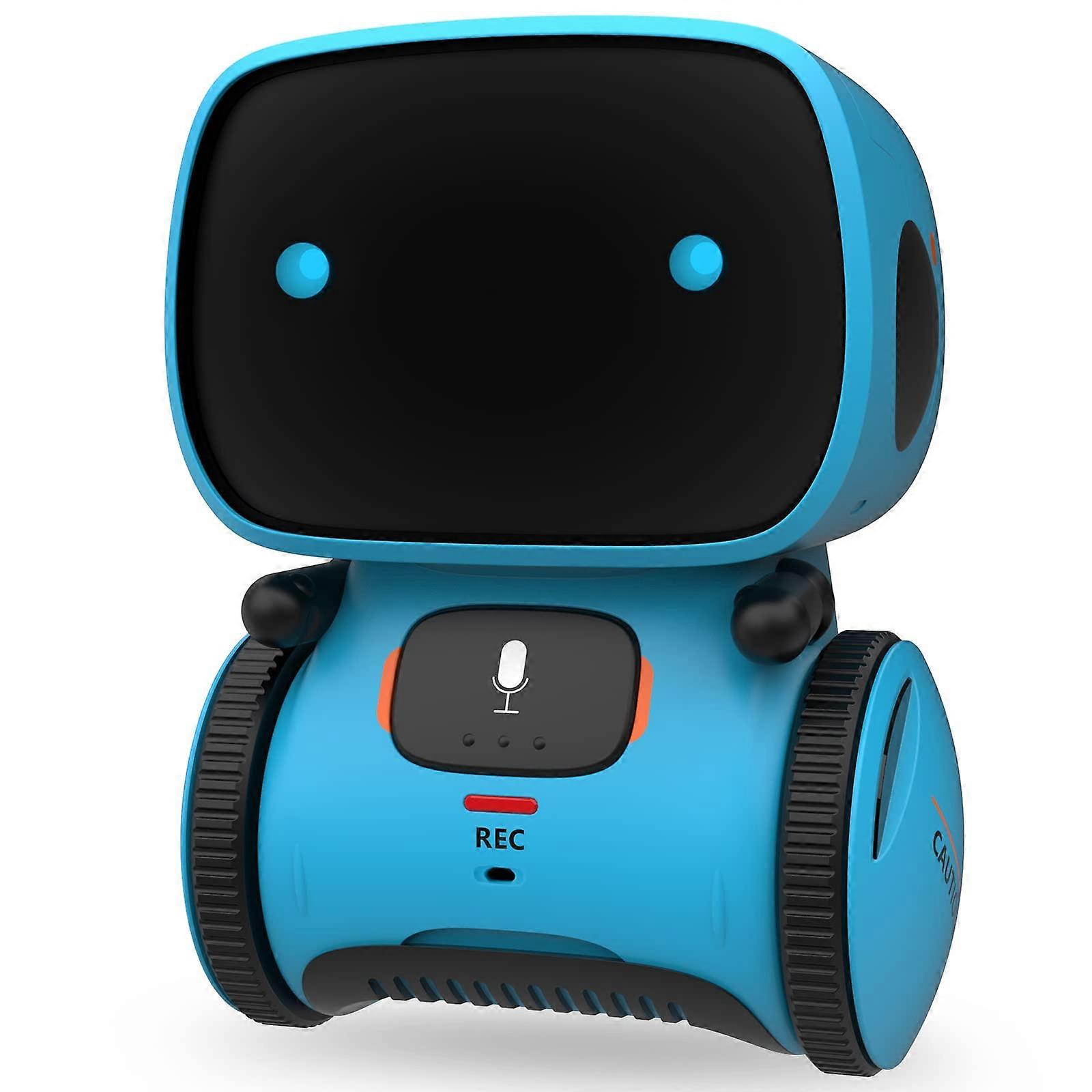 Child Robot Toys, Interactive Robot Friend Sound Control Touch Steame Smart Speech Robot, 3+ Age (Blue)
