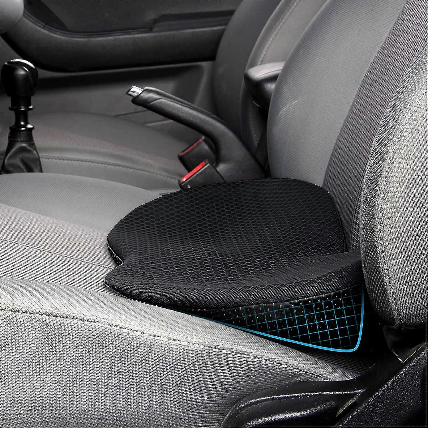 Car Seat Pillow - Comfortable Memory Foam Pad for Sciatica Relief, Lower Back Pain, Car Travel, Universal Fit