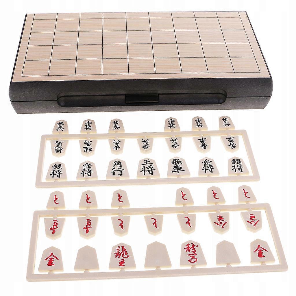 Classic Japanese Shogi Chess Set With Travel Game On