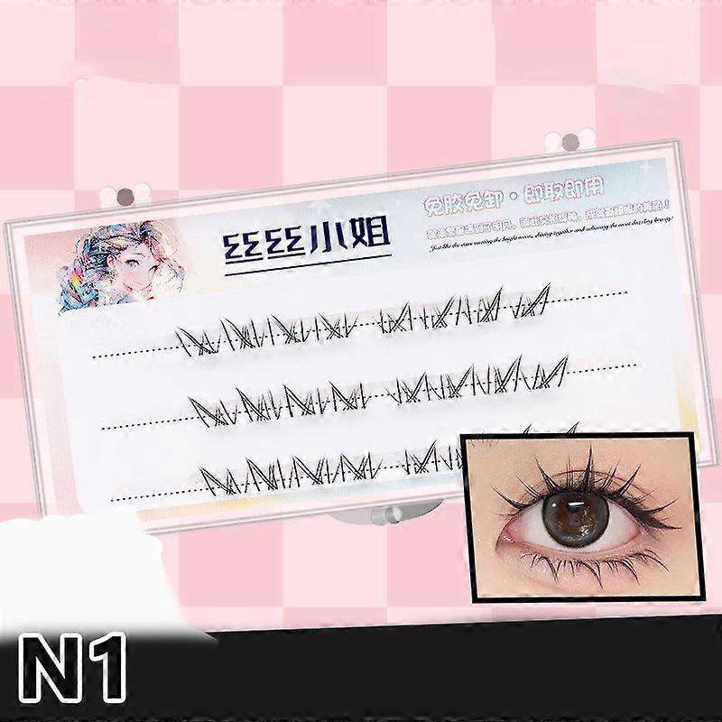 Voluminous No Need Glue Self-adhesive False Eyelashes Fluffy Fish Tail Sunflower Thick Curling Lash Extension DIY Anime Eyes
