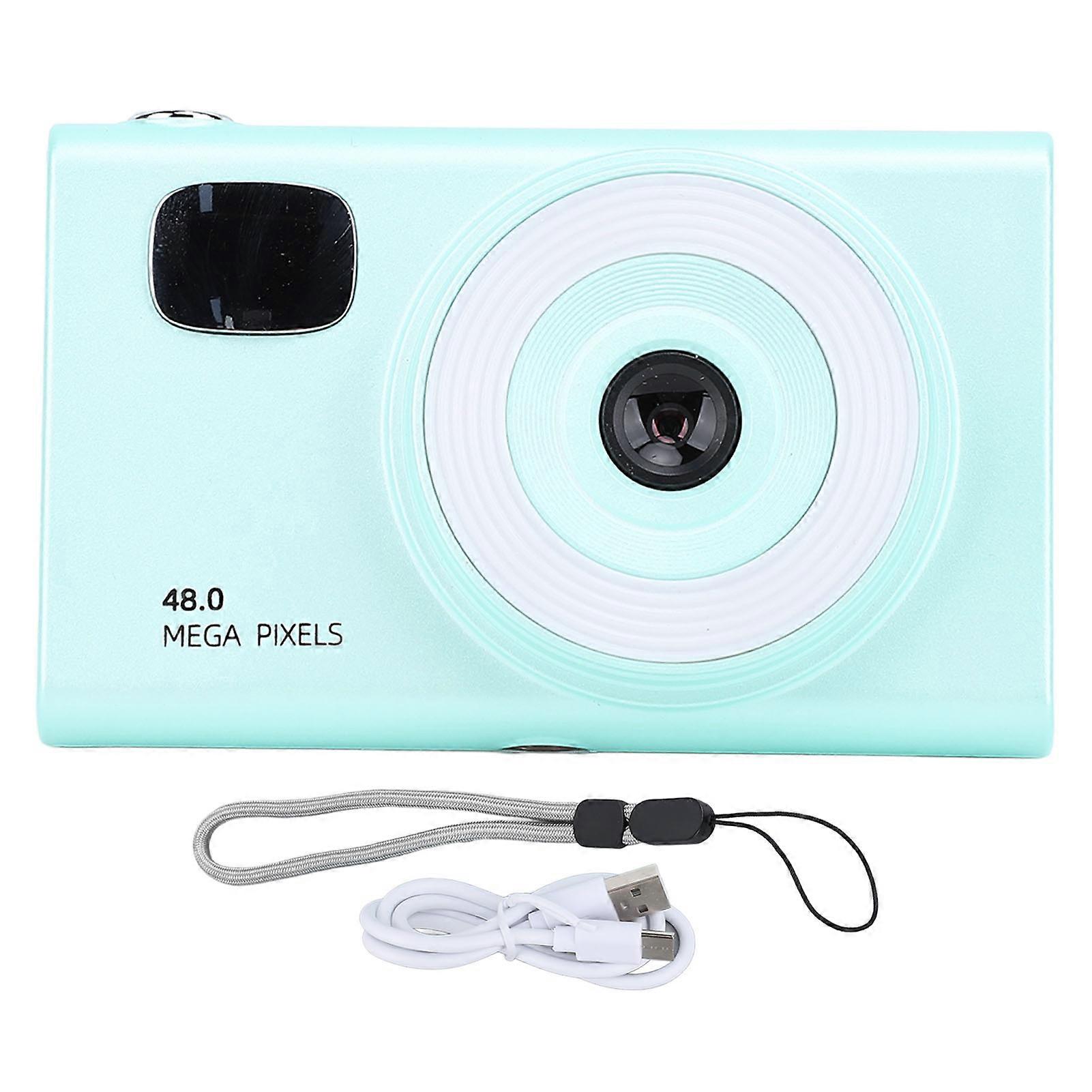 Digital Camera Kids 1080P HD 48MP 16X Zoom Portable Prevent Shake for Vlogging Travel H12