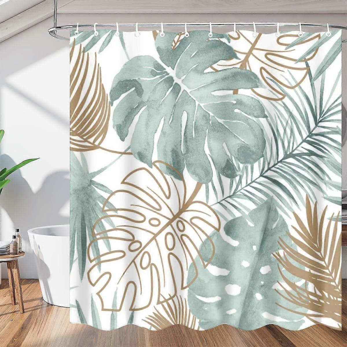 Bathroom curtains, shower curtain set with hooks, elegant design, modern style, durable material.