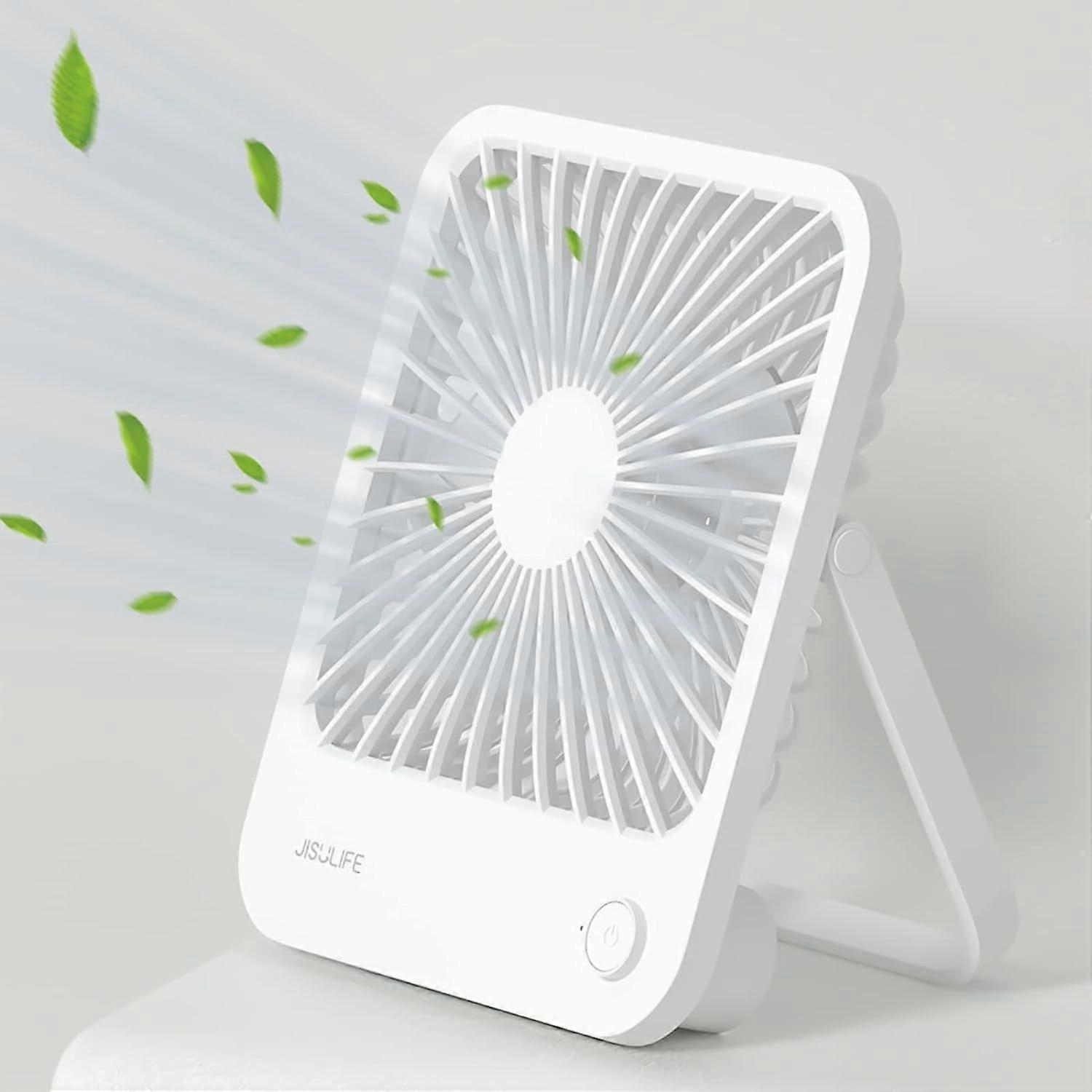SBSGV Desk Fan Battery Rechargable Fan4500mAh 180Foldable Portable Personal Fan, 4 Speeds Adjustable Long Battery-life for Home Office Travel Outdoor 