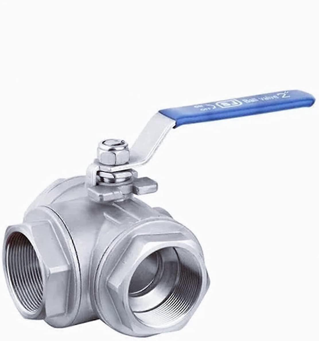 Stainless Steel Three-way Ball Valve Ttype Ttype Dn8 Internal Thread (specification : Dn8, Voltage : T Type)