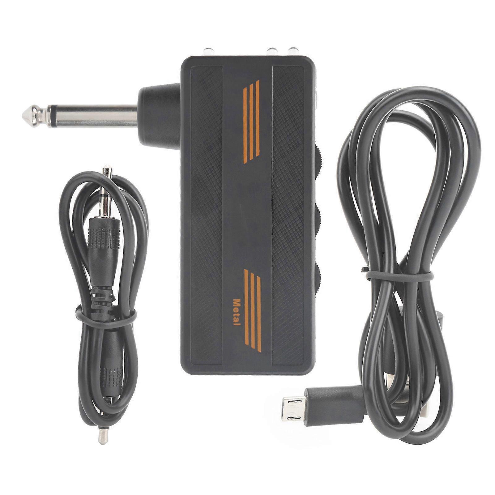 Plug Amp Electric Guitar Headphone Amplifier Chargeable Portable Distortion Effect CA101