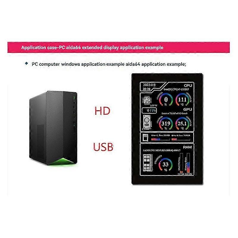 For 5 Display 5 Inch Capacitive Touch Screen -Compatible for 4B/3B/ LCD Display