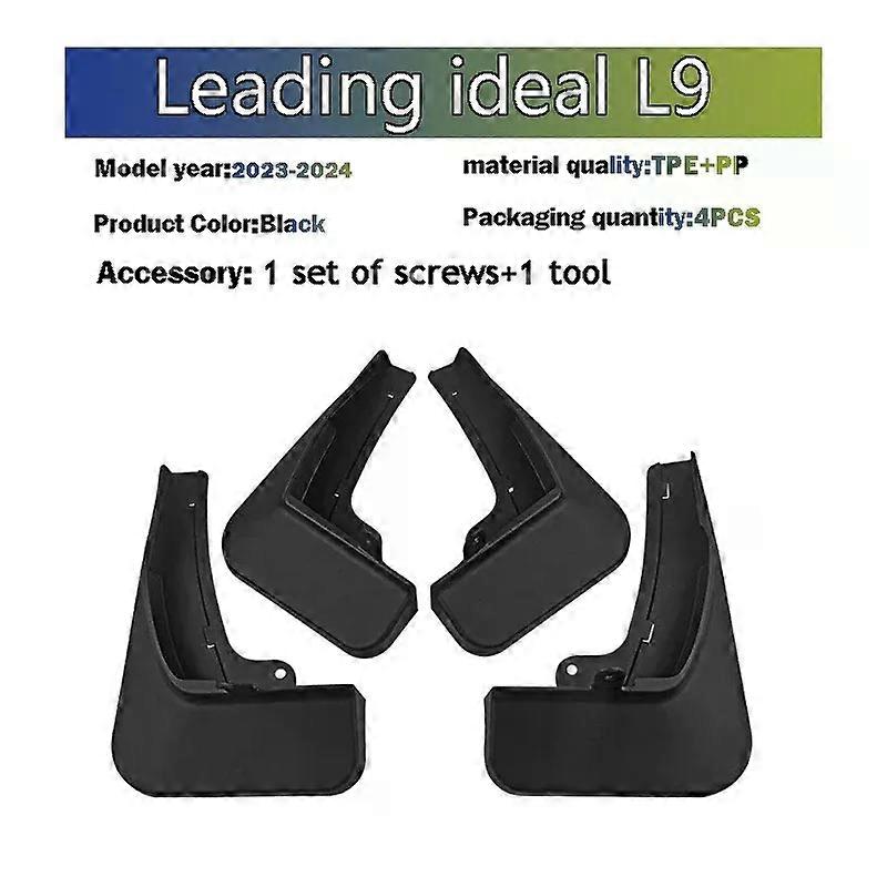 High quality2023 2024 2025 FOR Leding Ideal L9 Mudflaps Mudguard Fender Mud Flap Guard Splash Mudguard Car Acceessories Front Rear 4pcs