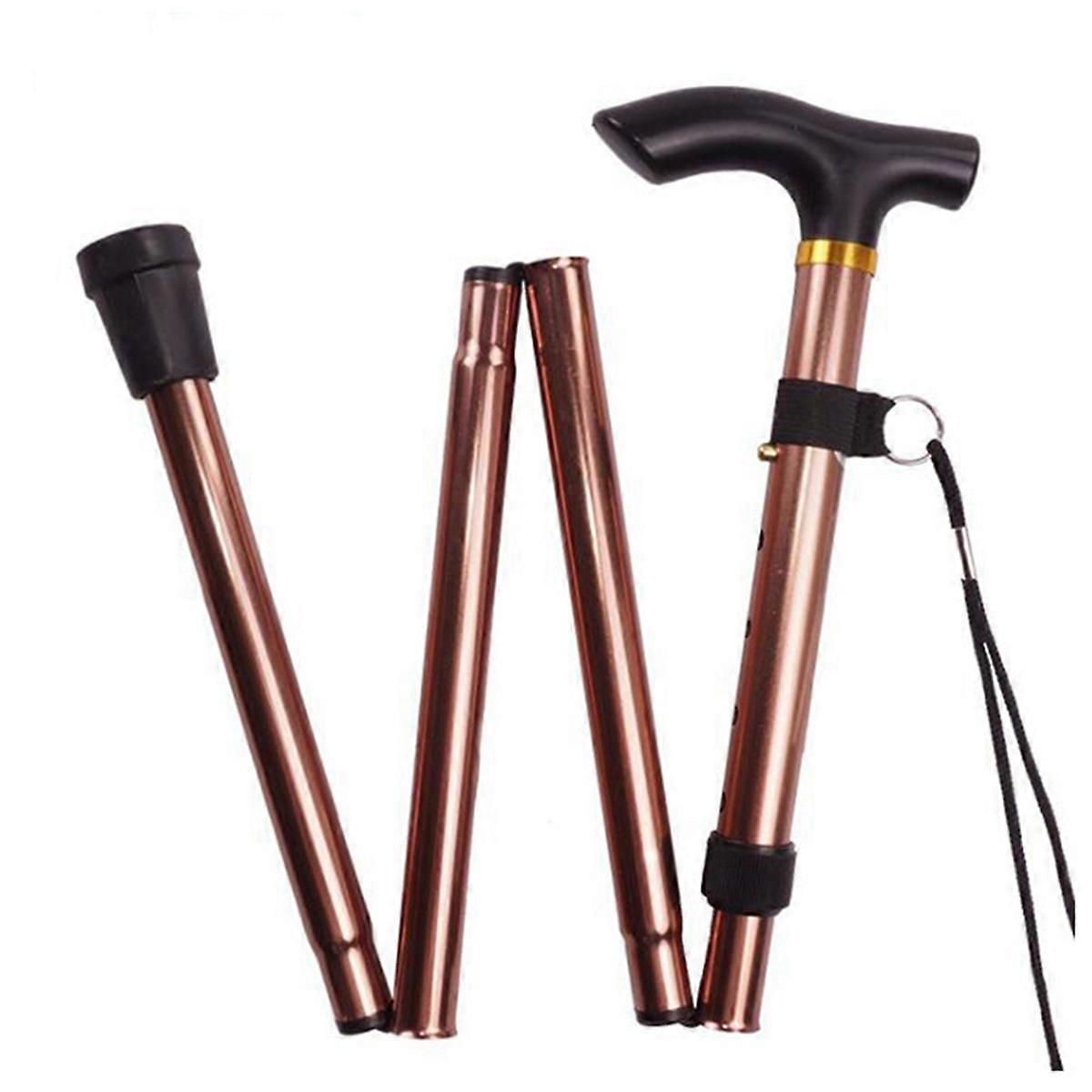 Hiking Camping Mountaineering Poles Walking Stick Folding Cane, D