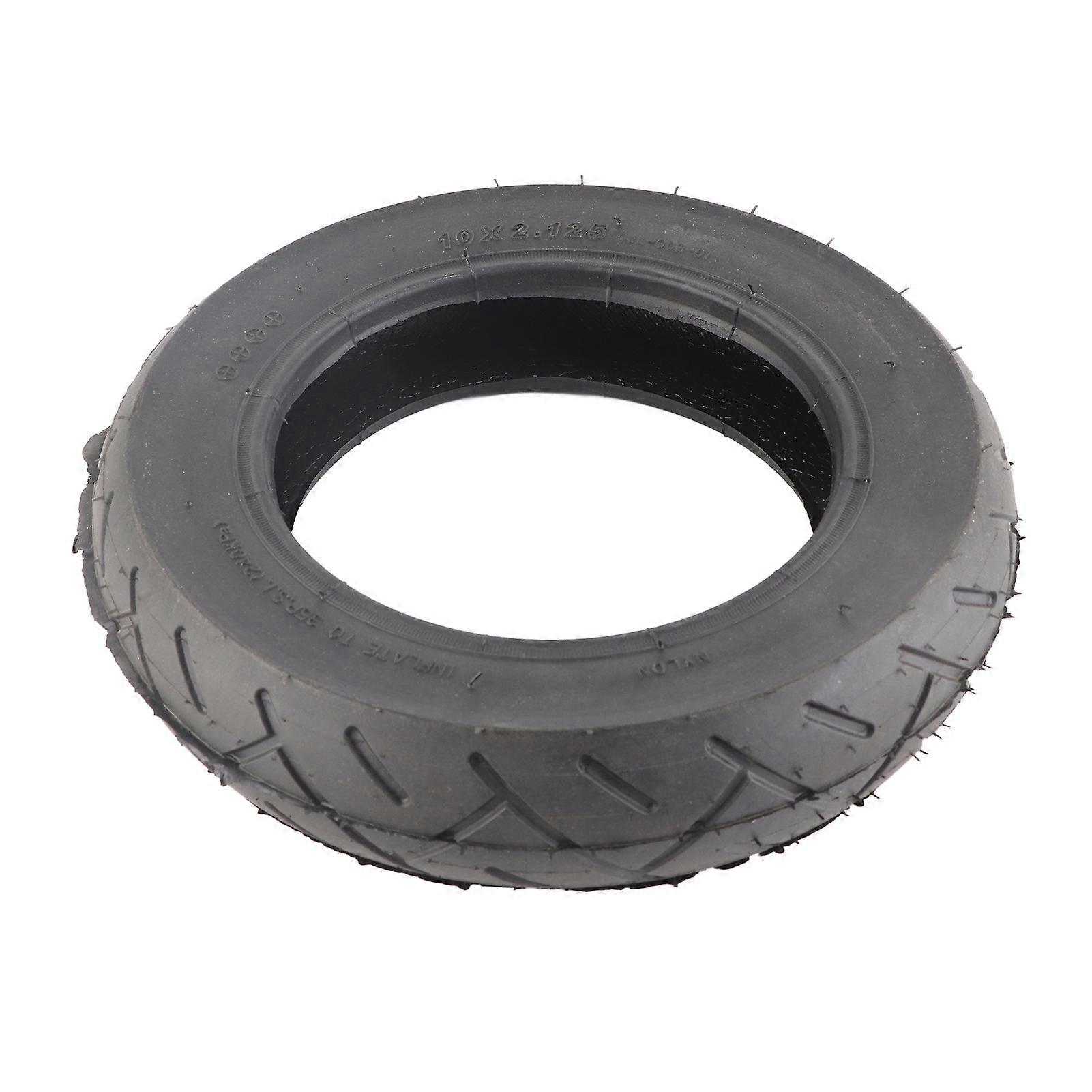 Electric Scooter Tire Heavy Duty Rubber Shockproof Damping Groove Inflation Tire 10x2.125