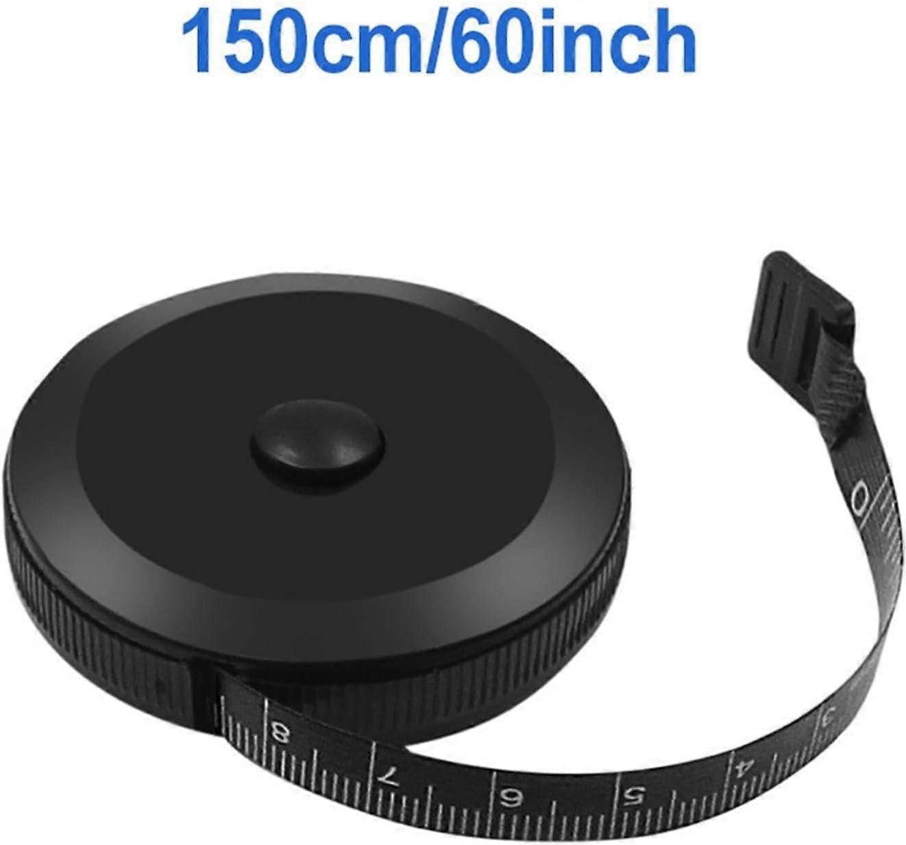 Tape Measures 150cm Black Tape Measure for Clothing Sizes Portable Sewing Tool Accessories