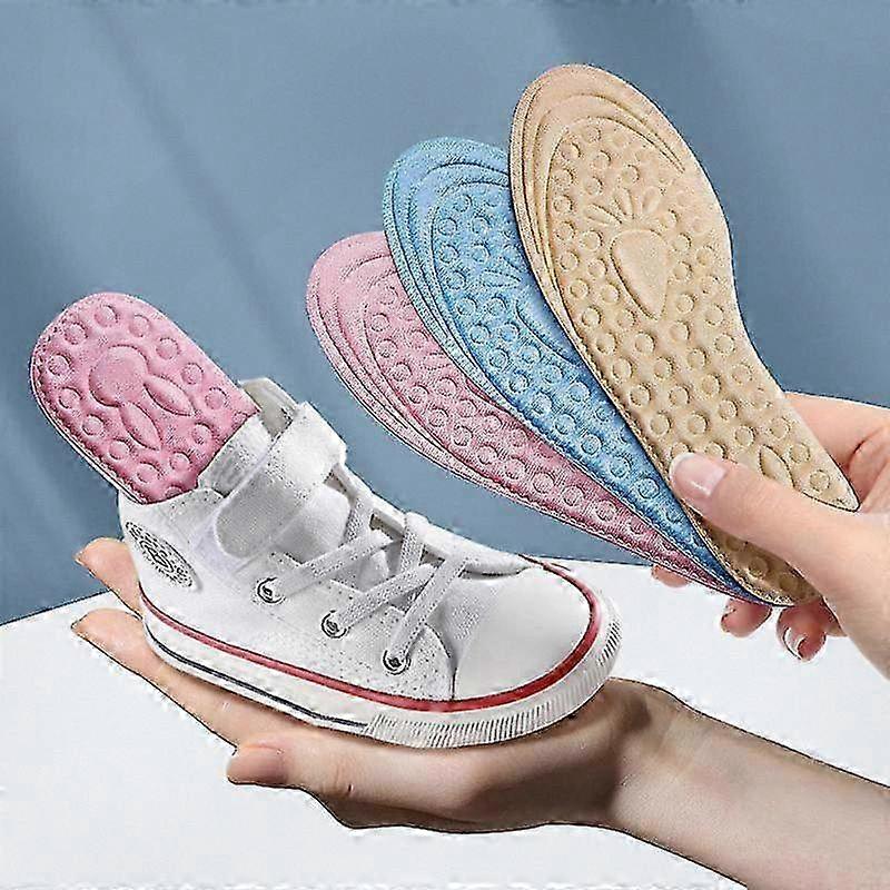 2pcs Memory Foam Insoles for Children, Sport Support Running Inserts, Deodorant Breathable Cushions for Feet, Suitable for Boy and Girl Snea