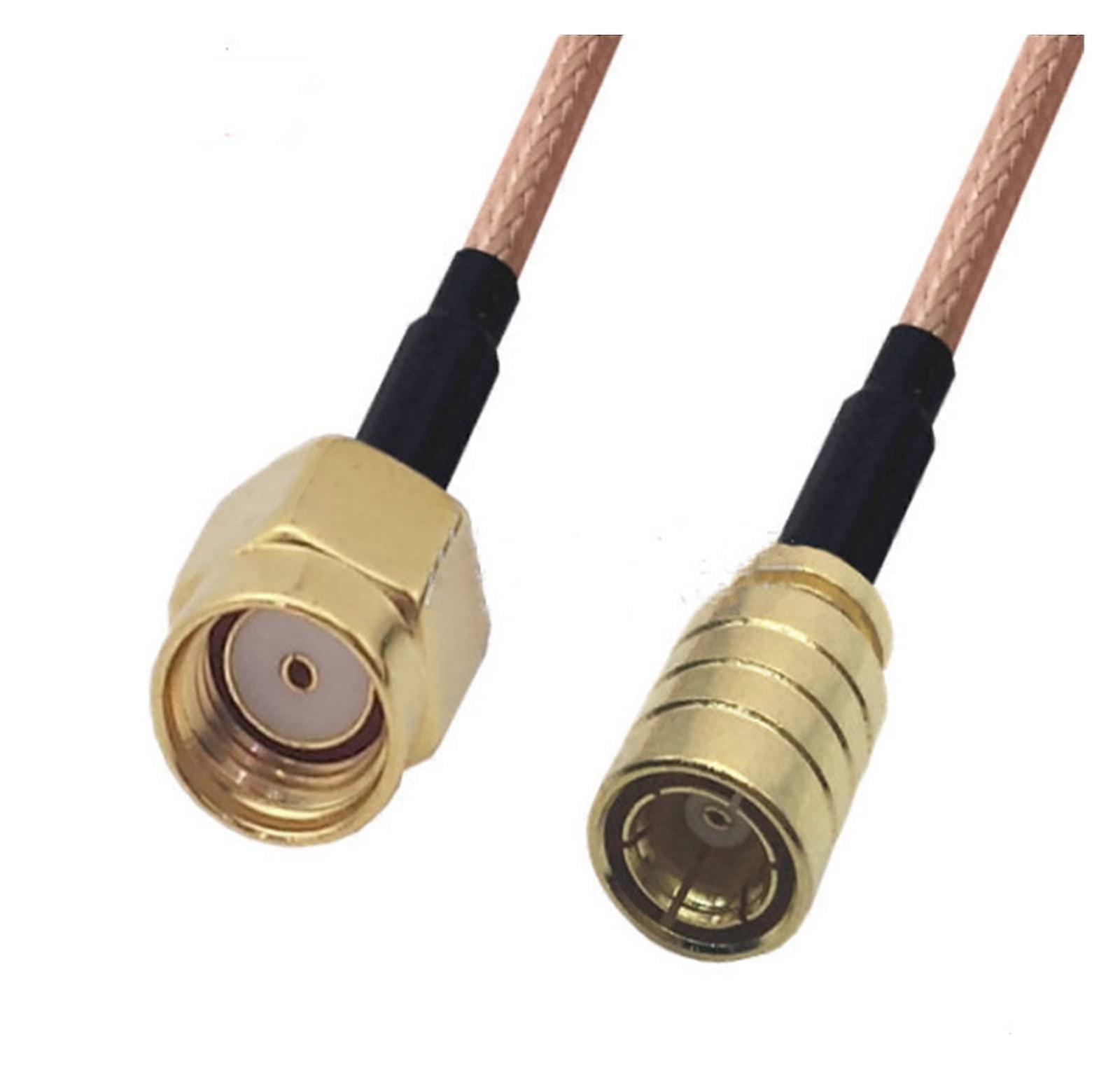 RG316 SMB Female To SMA Adapter RP SMA To SMB 90 Degree Right Angle, 0.5m, Washer, Pigtail, 2RPSMAM-SMBF