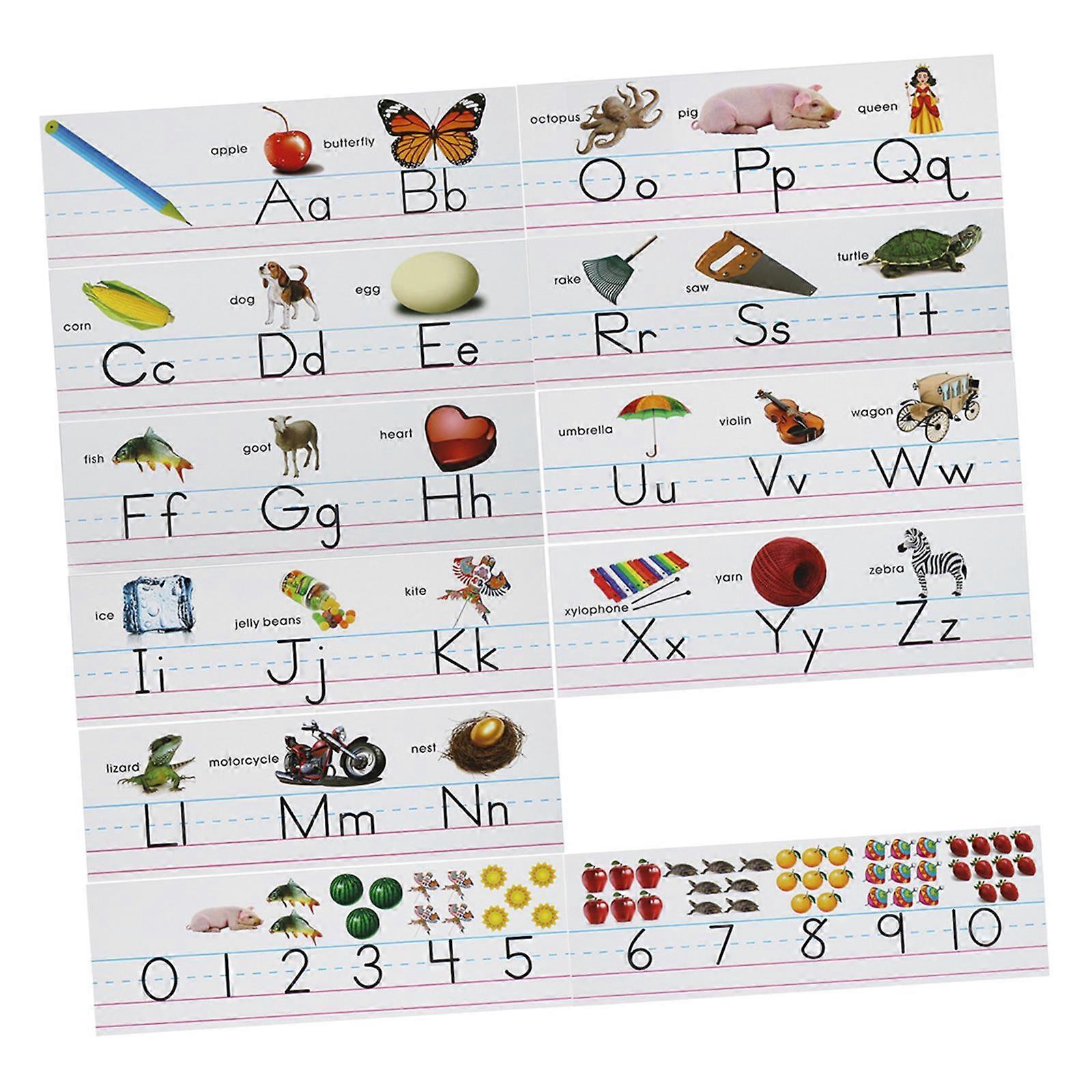 Alphabet Number Bulletin Board Set Strip Border Preschool Bedroom Nursery