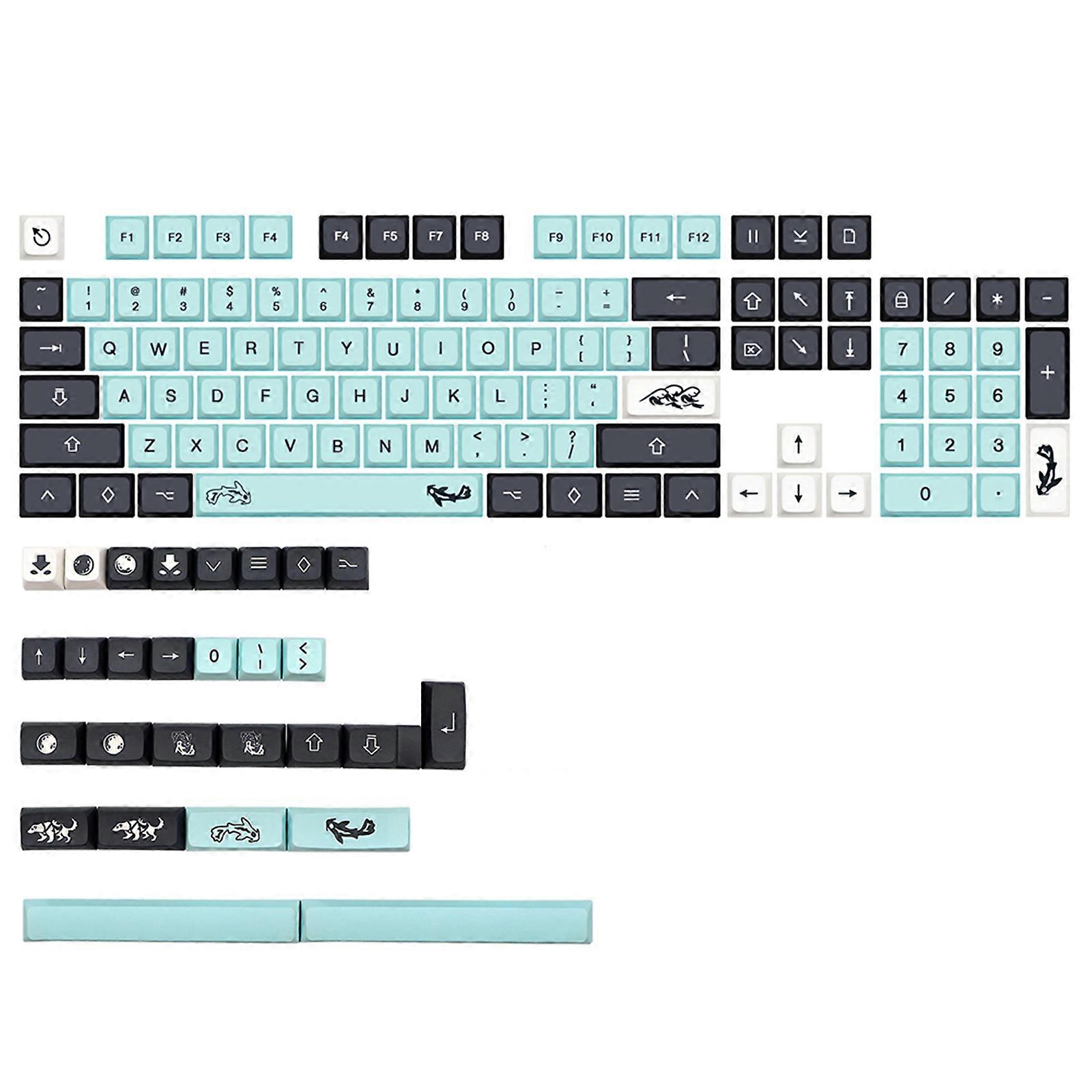 132 Keys Mizu Keycaps PBT XDA Keycap For DZ60/RK61/64/gk61/68/75/84/980/104 Mechanical Keyboard DYE SUB Keycap DIY Set Multicolor