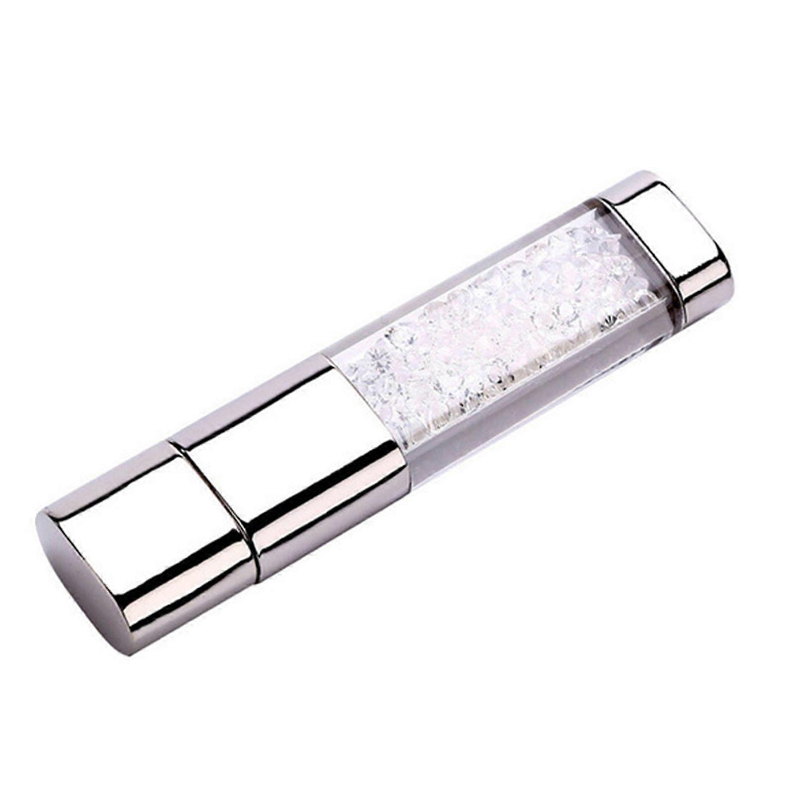 64GB USB 2.0 Flash Drive, USB Stick High Read Speed Thumb Drives, Jump Drive Colored Crystal Pendrive, Memory Stick  White