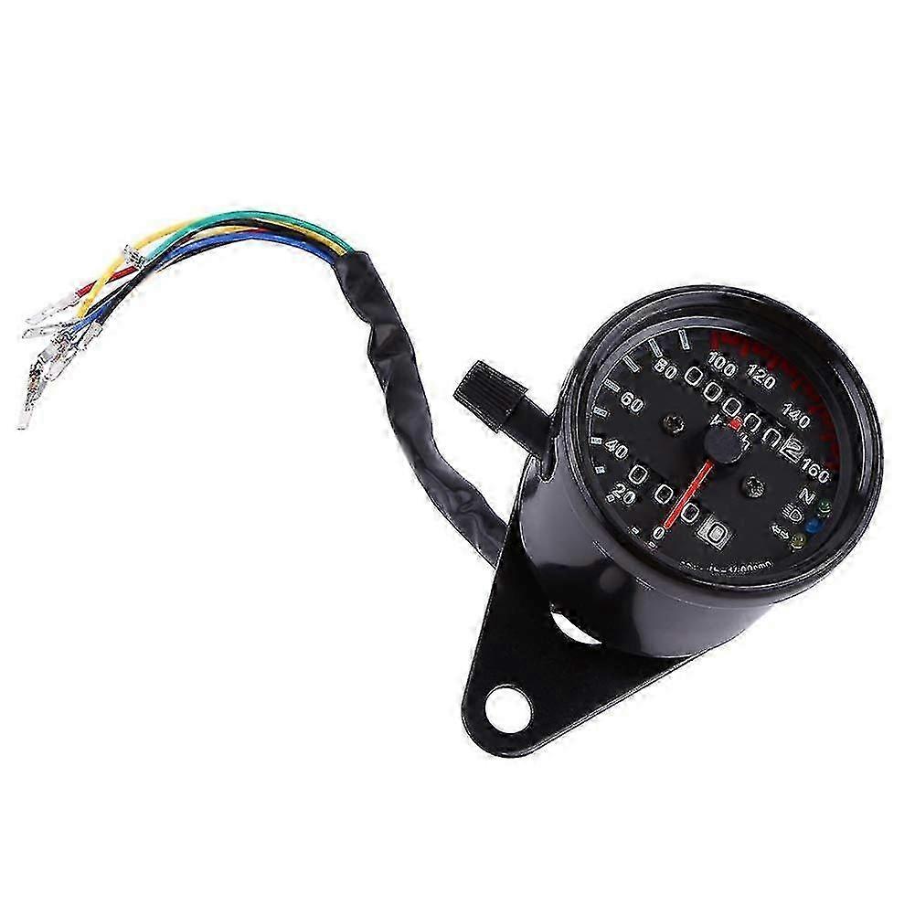 Motorcycle Odometer Gauge Signal Dual Digital Display Km/h Universal 1pc(black)