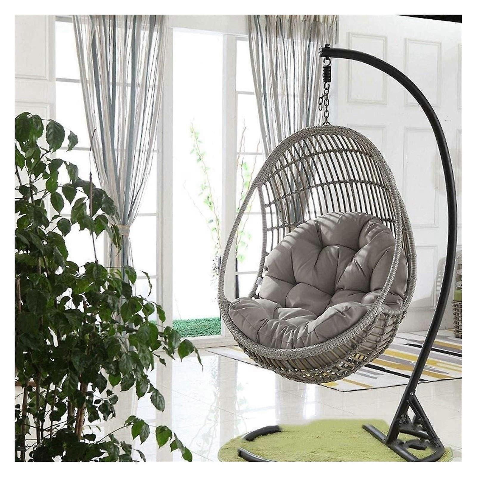 Hammock, Rocking Chair Cushion, Grey, Hanging Chair Pads for Garden Furniture